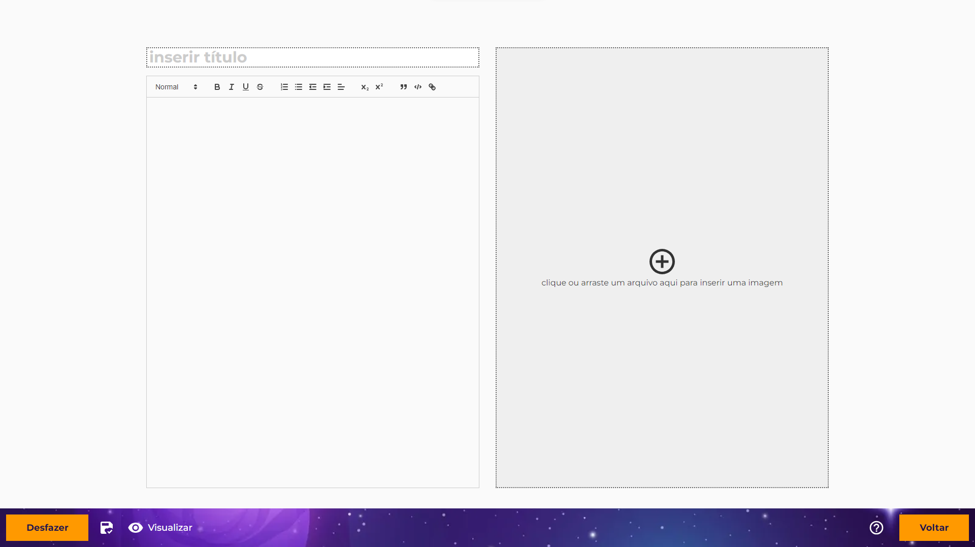 Como inserir conteúdo Texto e Imagem